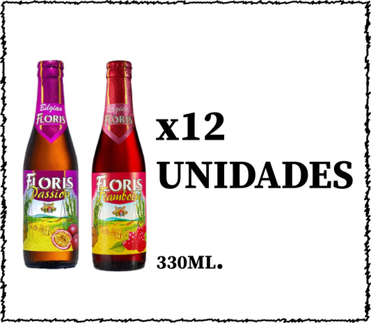 Cerveza Floris Framboise o Passion x12u - 330ml.